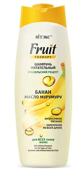 Витэкс Fruit Therapy Шампунь питательный д/всех тип.вол.Банан и мас.Мурумуру (515мл).20