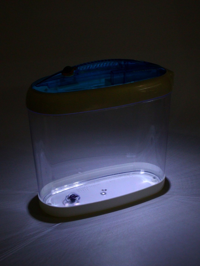 Аквариум настольный, с подсветкой LED и календарем кормлений, 4,4 л