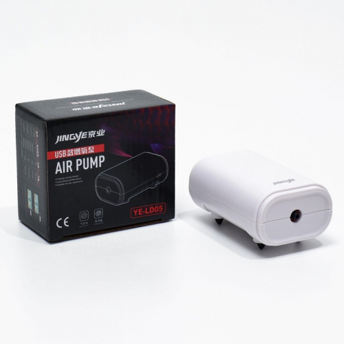 Компрессор для аквариума JINGYE YE-LD05, портативный, работает от USB, 1,5 л/мин, 1,5 Вт