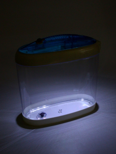 Аквариум настольный, с подсветкой LED и календарем кормлений, 4,4 л