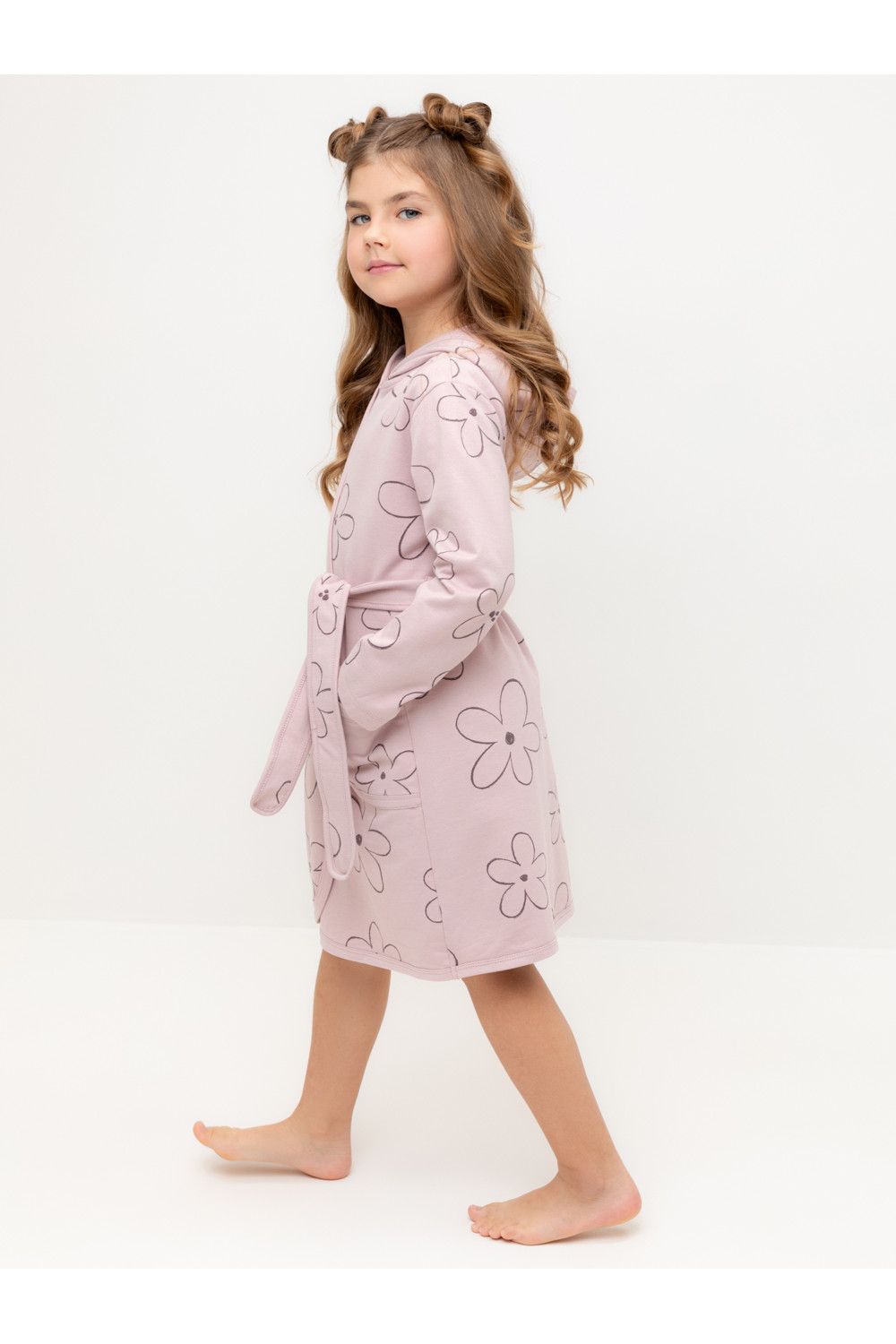 Crockid Халат К 5763 розово-сиреневый, контурные цветы Crockid