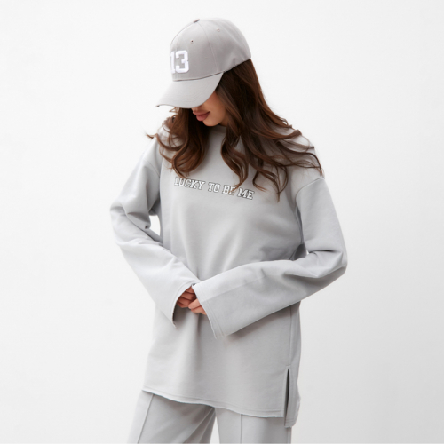 Свитшот женский MIST Cozy style, серый, размер 44