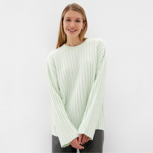 Джемпер вязаный женский MINAKU:Knitwear collection цвет фисташковый, р-р 54-56