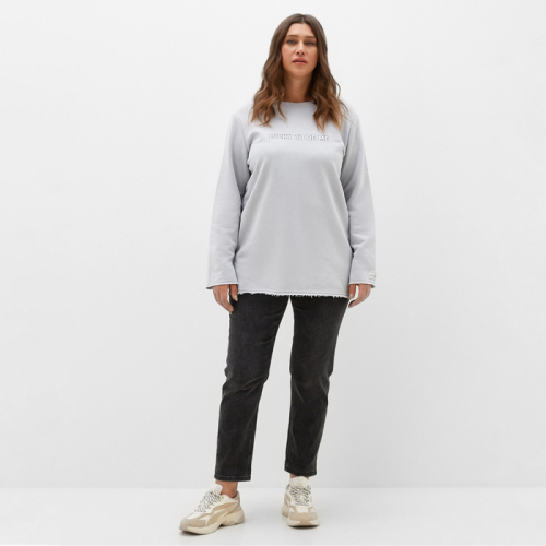 Свитшот женский MIST Cozy style, серый, размер 54