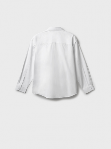 Ст.цена 1185р. Рубашка текстильная для мальчиков (oversize fit) белый 22517112