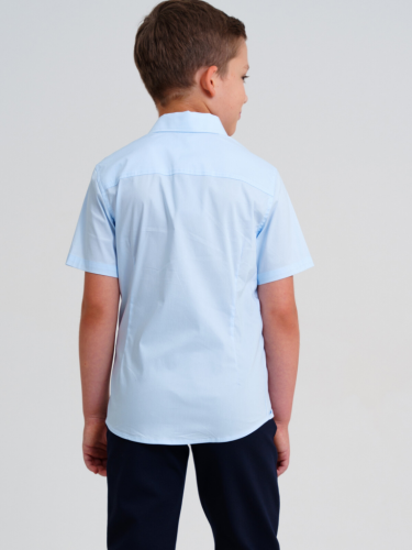 Сорочка текстильная для мальчиков (slim fit) голубой 22417084