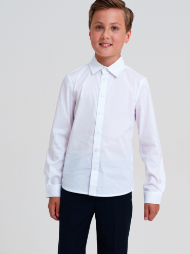 Сорочка текстильная для мальчиков (slim fit) белый 22417082