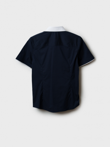 Рубашка текстильная для мальчиков (slim fit) тёмно-синий,белый 22517079
