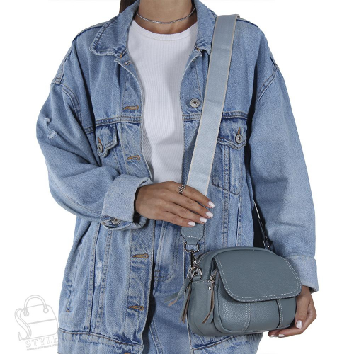 Сумка женская кожаная 8860VG l.blue Vitelli Grassi
