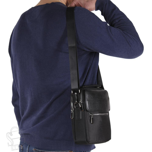 Сумка мужская кожаная 8221-3ST black S-Style