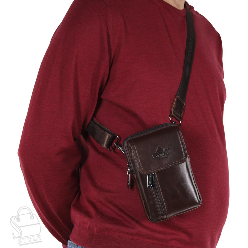 Сумка мужская кожаная 32717Z coffee Zinimsk