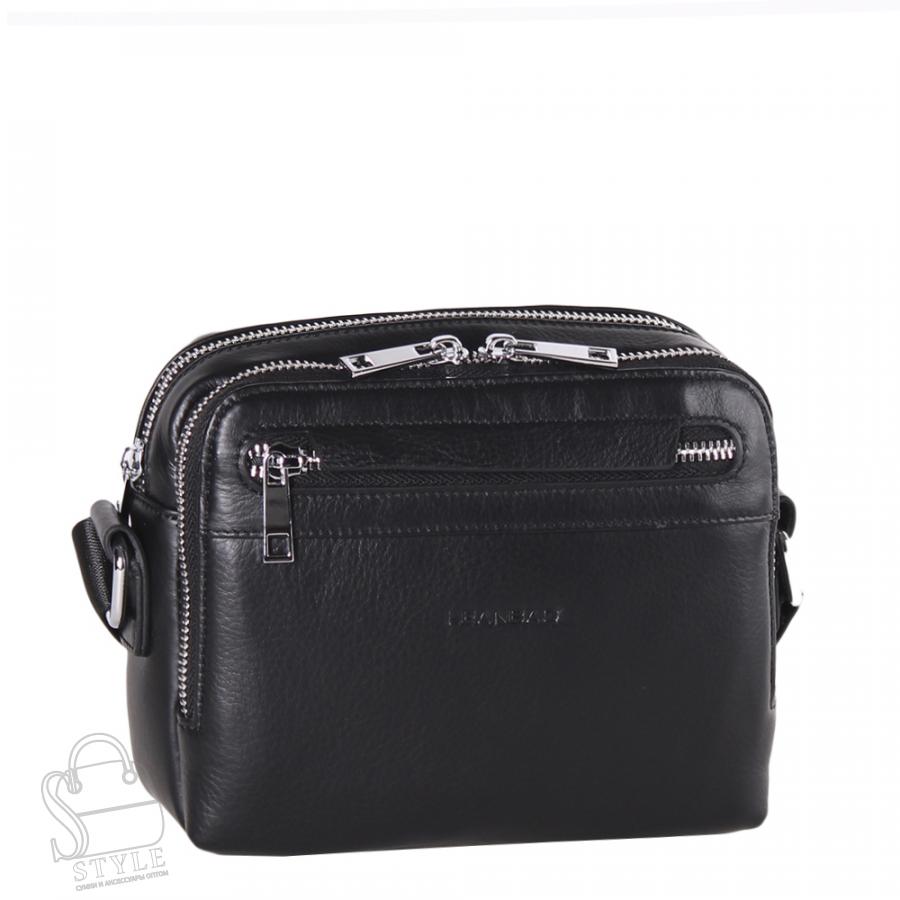 Сумка мужская кожаная 802-1GH black Heanbag в Новосибирске