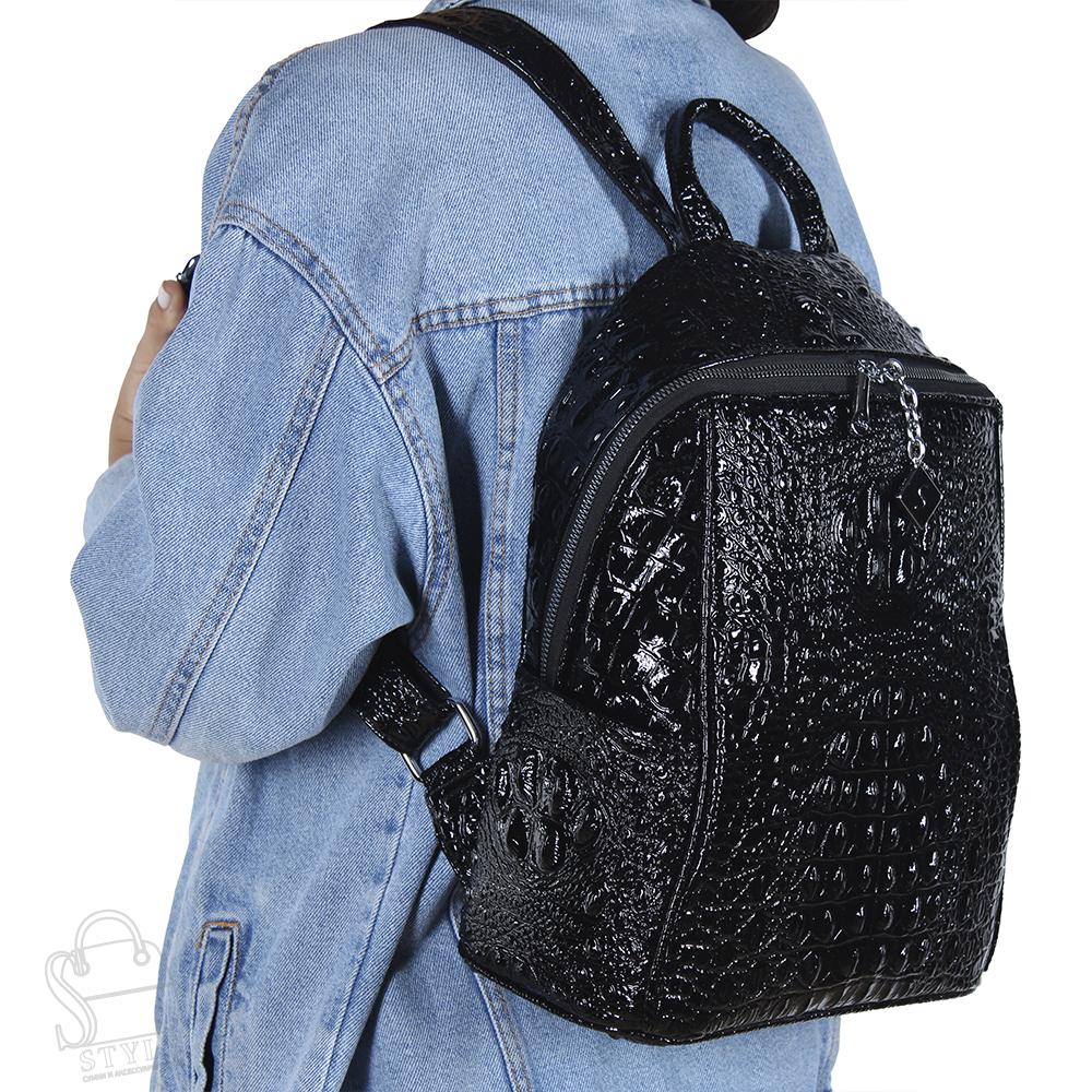 Рюкзак женский 69122-6 black Velina Fabbiano-Safenta