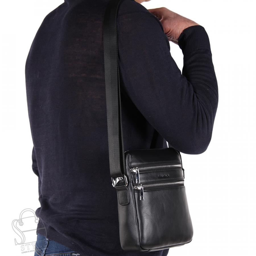 Сумка мужская кожаная 801-2BSEH black Heanbag