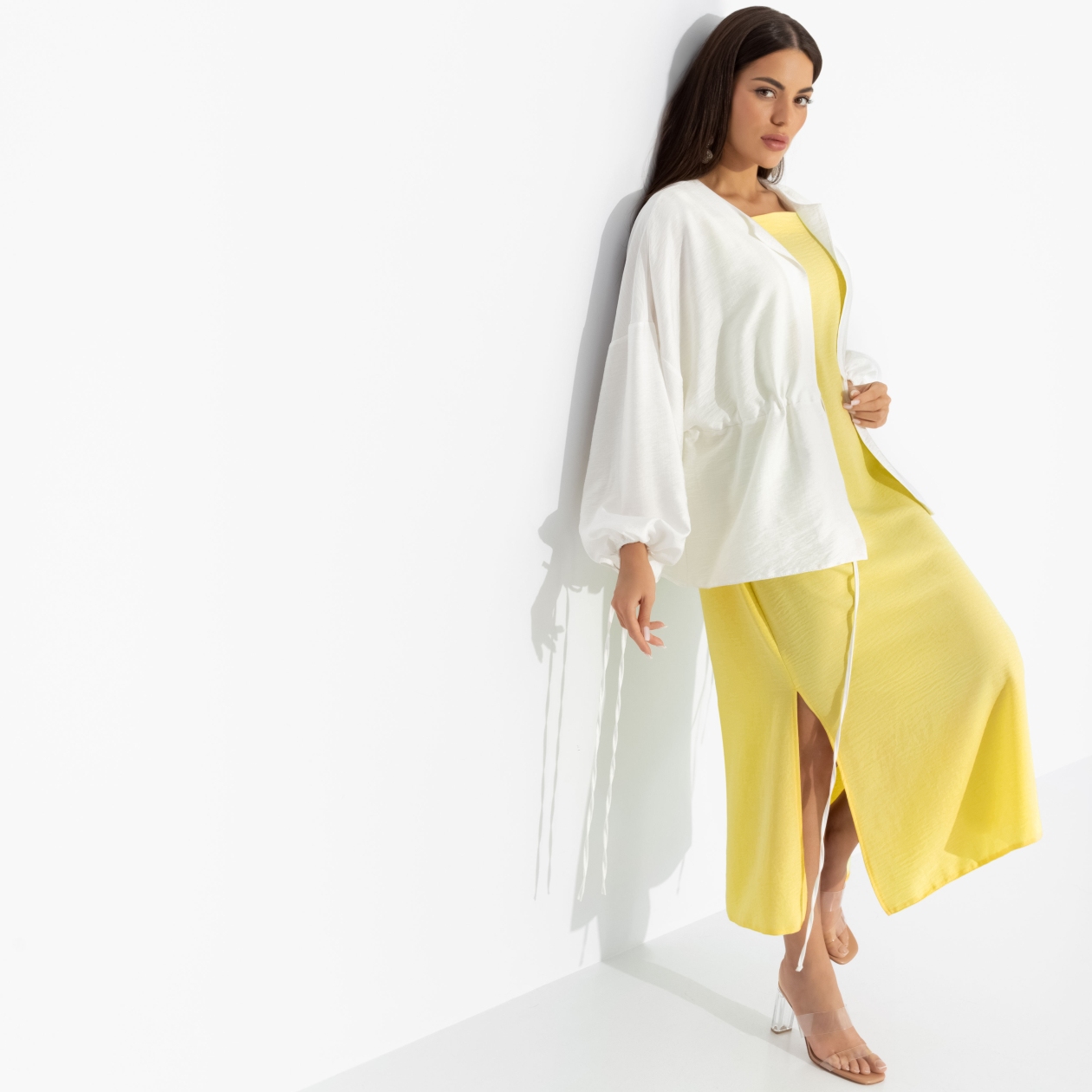 Двойка из лёгкой ткани, Цвет нежности (yellow, 2 в 1)