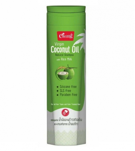 Натуральный шампунь Caring Virgin Coconut Oil с кокосовым маслом, 200 мл