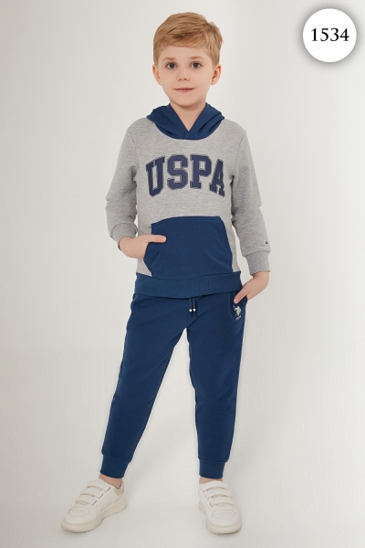 1534 Комплект для мальчика U.S POLO ASSN. v2 СЕРЫЙ МЕЛАНЖ