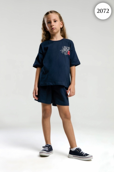 2072 Комплект для девочки U.S POLO ASSN. v1 СИНИЙ