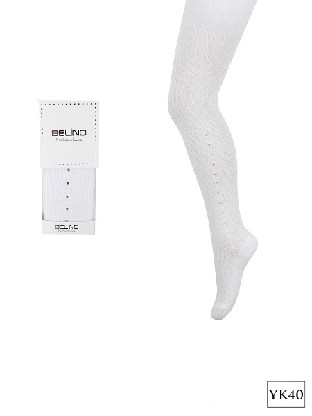 Колготки детские YK-40 Belino Ажурные  БЕЛЫЙ