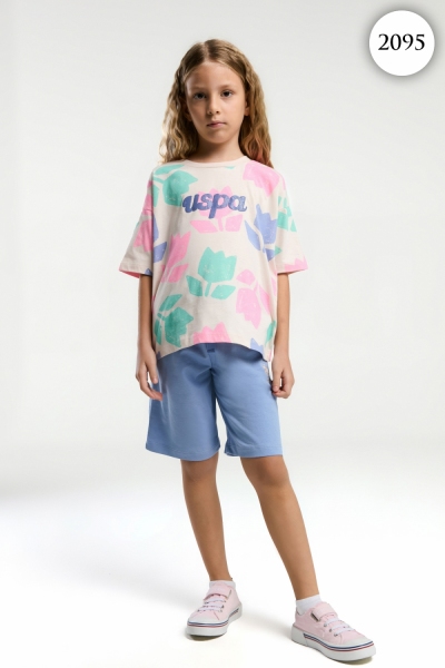 2095 Комплект для девочки U.S POLO ASSN. v1 ПЕРСИКОВЫЙ