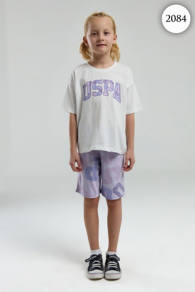 2084 Комплект для девочки U.S POLO ASSN. v1 БЕЛЫЙ