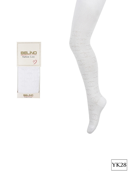 Колготки детские YK-28 Belino Ажурные  БЕЛЫЙ