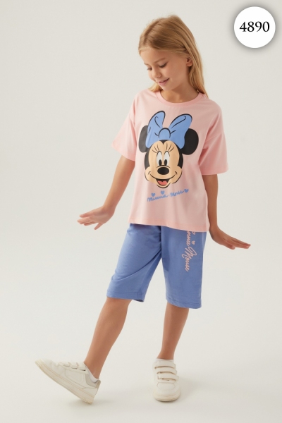4890 Комплект для девочки DISNEY v2 ПУДРА