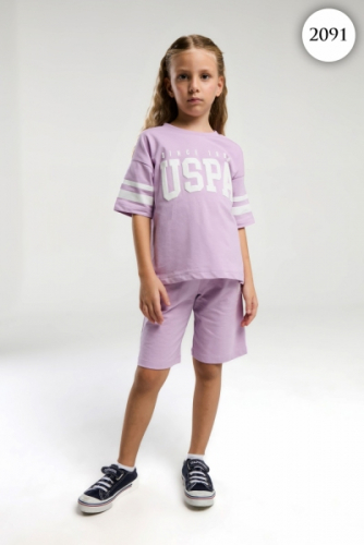 2091 Комплект для девочки U.S POLO ASSN. v1 СИРЕНЕВЫЙ
