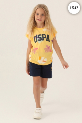 1843 Комплект для девочки U.S POLO ASSN. v1 ЖЕЛТЫЙ