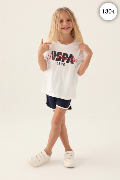 1804 Комплект для девочки U.S POLO ASSN. v1 КРЕМОВЫЙ