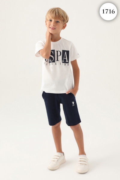 1716 Комплект для мальчика U.S POLO ASSN. v1 КРЕМОВЫЙ