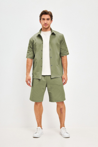Рубашка EZANNA, 1128771 M1Rb378F2 Оливковый