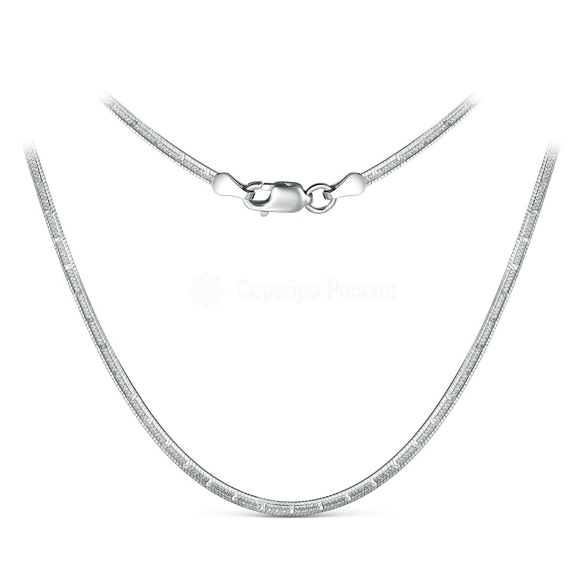 Цепь из серебра родированная - 40 см 5249R149452L40
