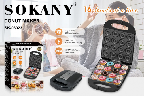 Вафельница для пончиков электрическая Sokany SK-08023