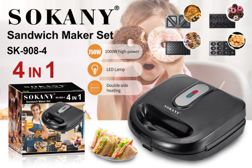 Мультипекарь электрический Sokany SK-908 4 в 1