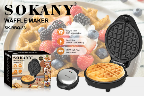 Вафельница электрическая Sokany SK-BBQ-831