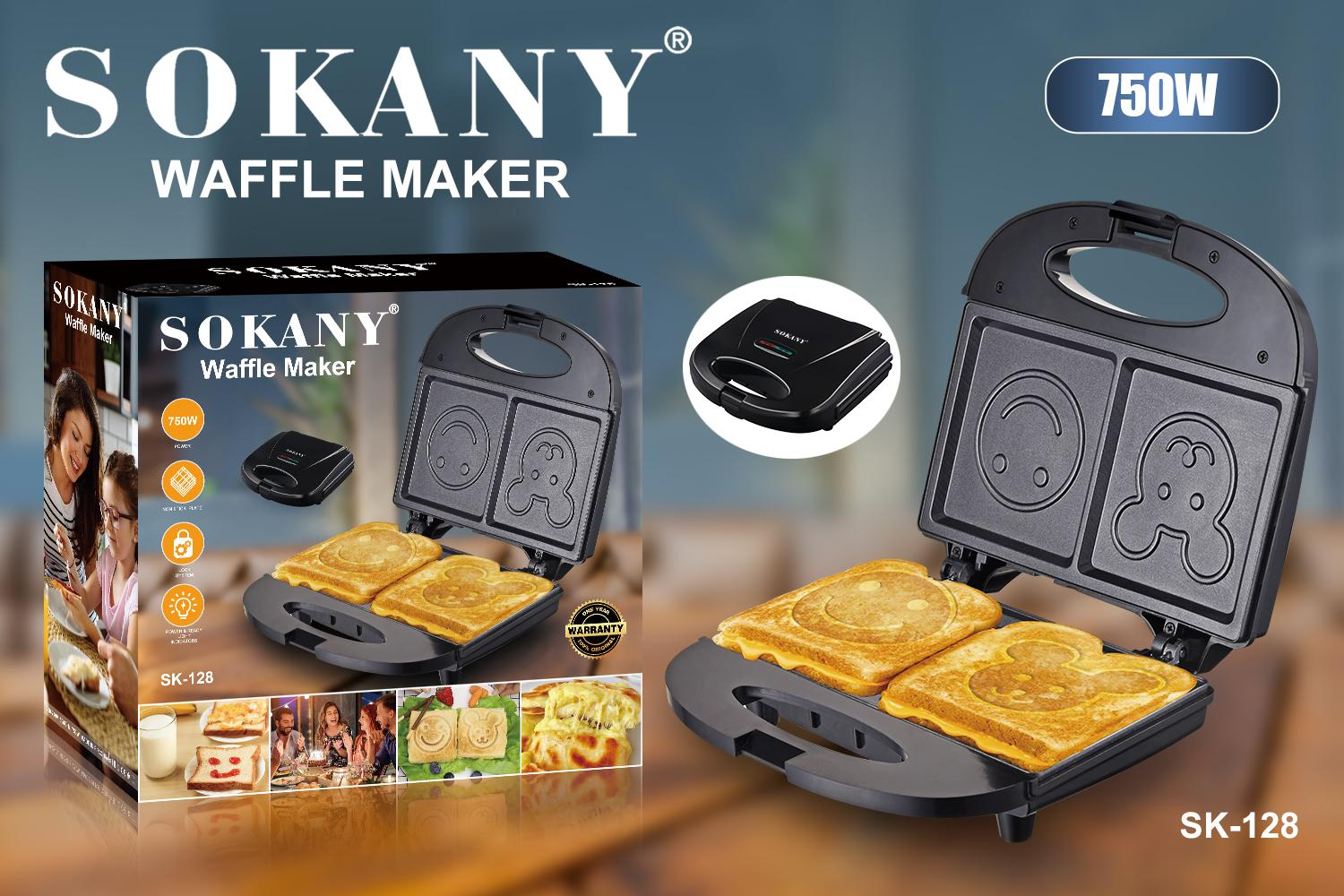 Вафельница электрическая Sokany SK-128