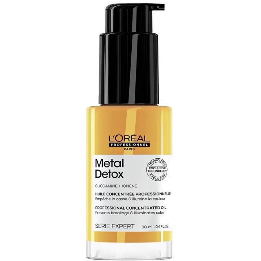 LOREAL Масло для сияния и предотвращения ломкости волос Metal Detox, 30 мл
