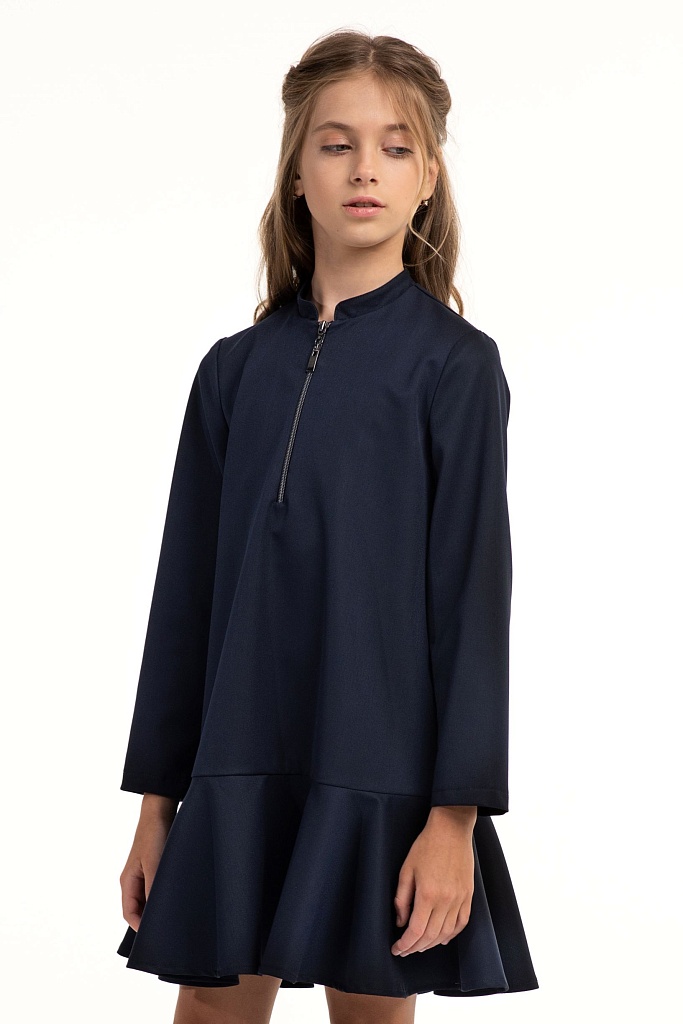 Синее школьное платье Mooriposh, модель 0175