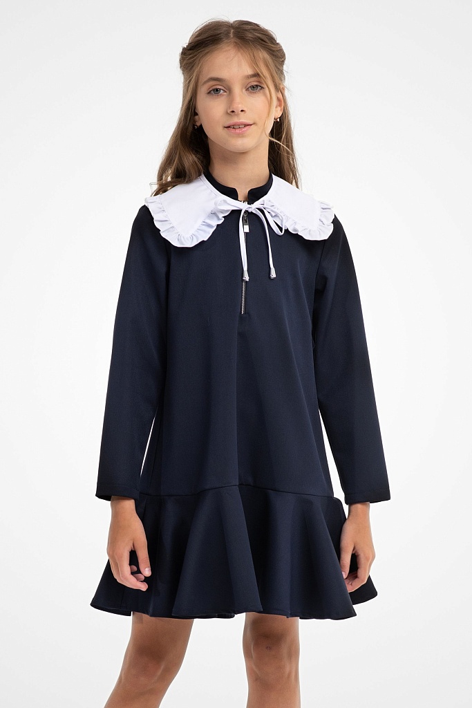 Синее школьное платье Mooriposh, модель 0175