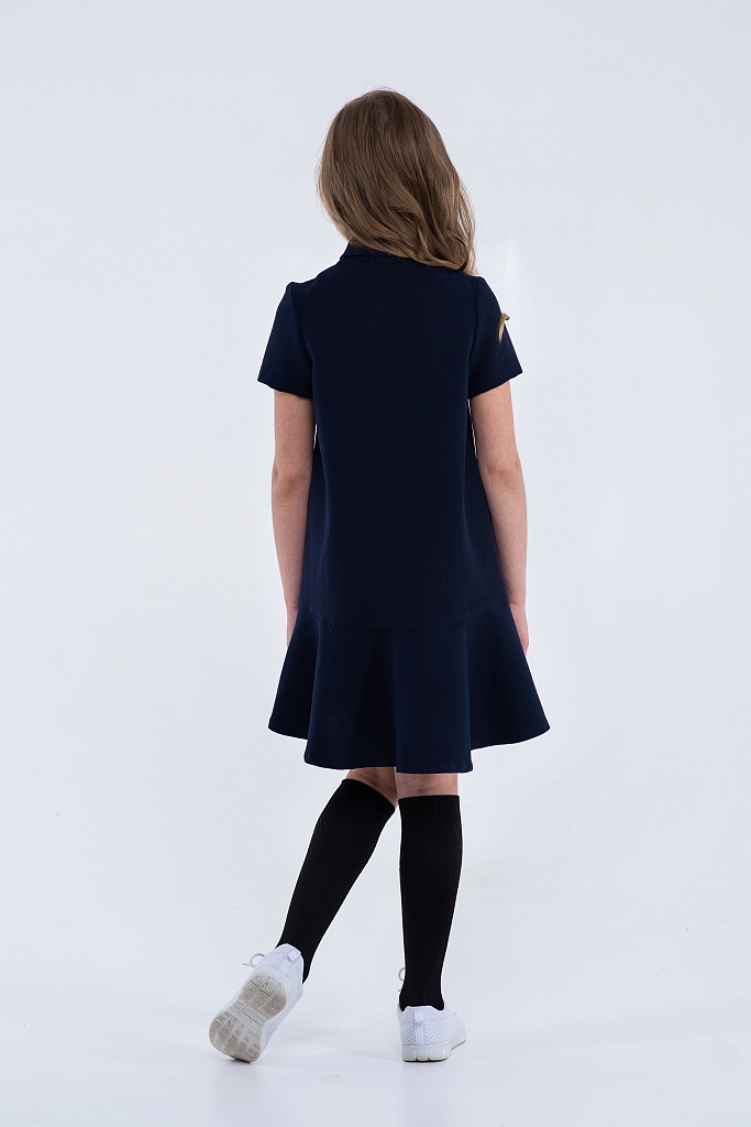 Синее школьное платье Mooriposh, модель 0152