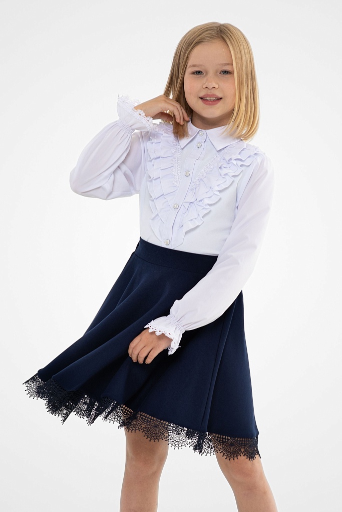 Синяя школьная юбка Mooriposh, модель 0345