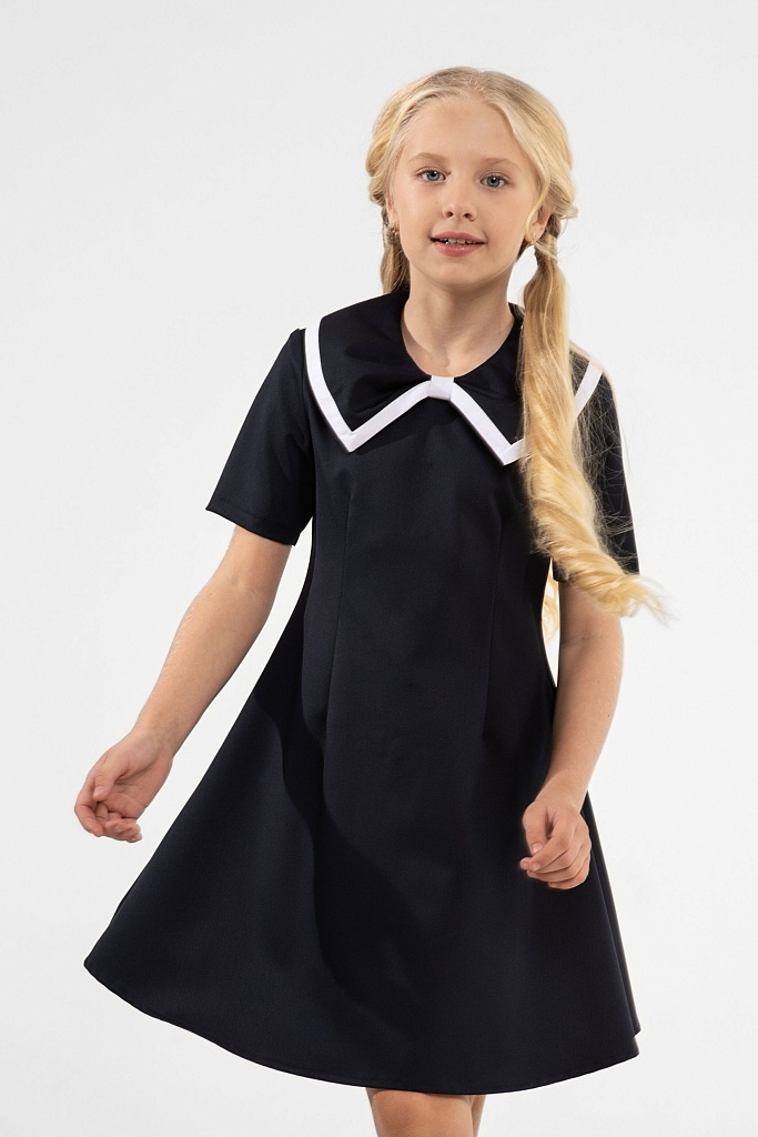 Синее школьное платье Mooriposh, модель 0173