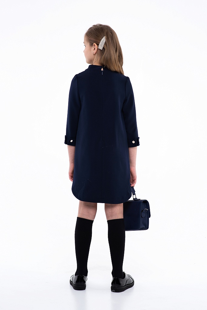 Синее школьное платье Mooriposh, модель 0155