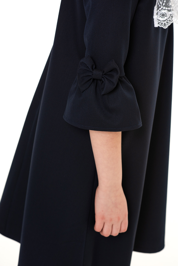 Синее школьное платье Mooriposh, модель 0159