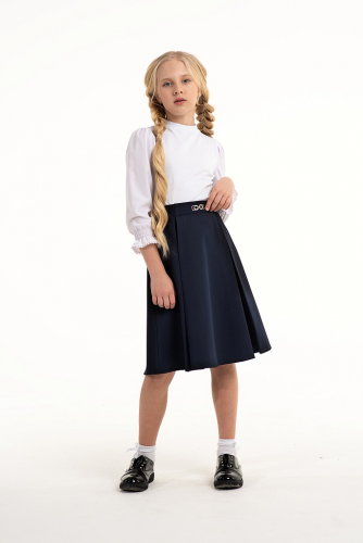 Синяя школьная юбка Mooriposh, модель 0348