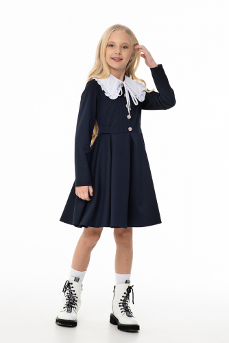 Синее школьное платье Mooriposh, модель 0167