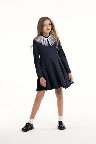 Синее школьное платье Mooriposh, модель 0145/3