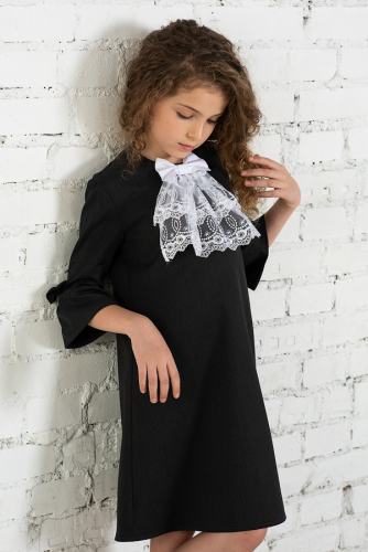Серое школьное платье Mooriposh, модель 0159