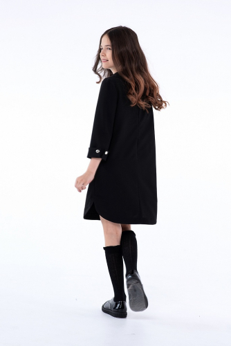 Черное школьное платье Mooriposh, модель 0155